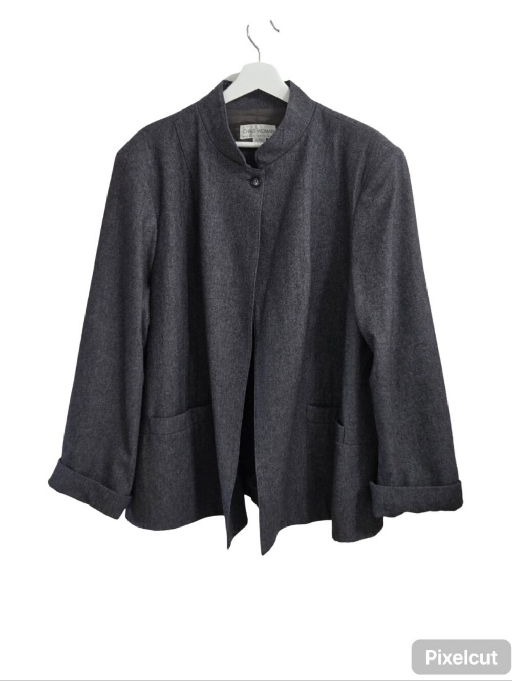 Chaus Woman Grey Wool Coat.